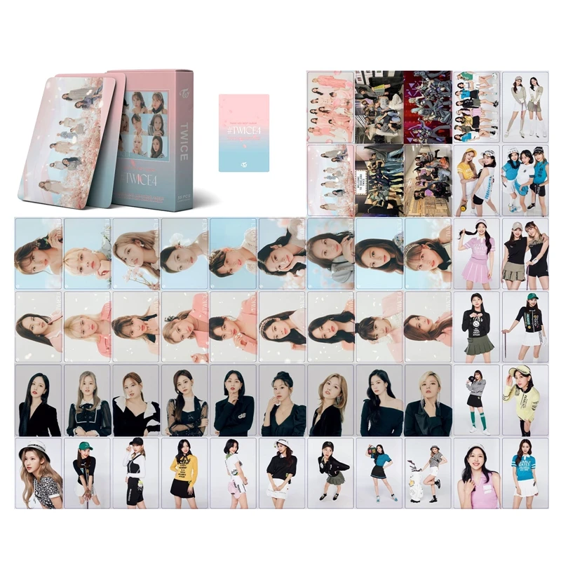 54PCS/set Kpop TWICE 4th BEST ALBUM Lomo Cards K-pop TWICE New Photo Album The Feels High Quality Photocard Fans Gift
54PCS/set Kpop TWICE 4th BEST ALBUM Lomo Cards K-pop TWICE New Photo Album The Feels High Quality Photocard Fans Gift