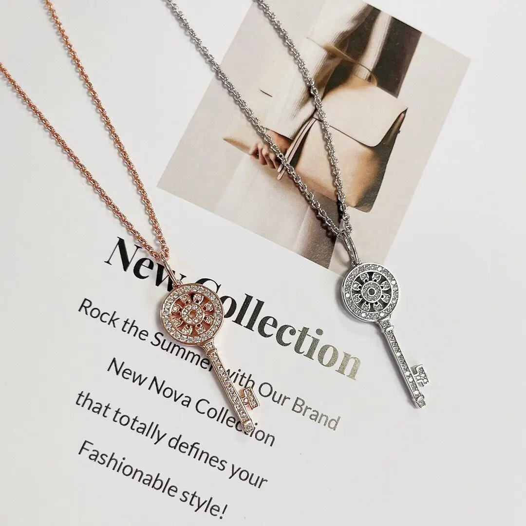 Fashion key necklaces sterling silver 925 pendant classic High Quality jewelry gift for girlfriend
Fashion key necklaces sterling silver 925 pendant classic High Quality jewelry gift for girlfriend
