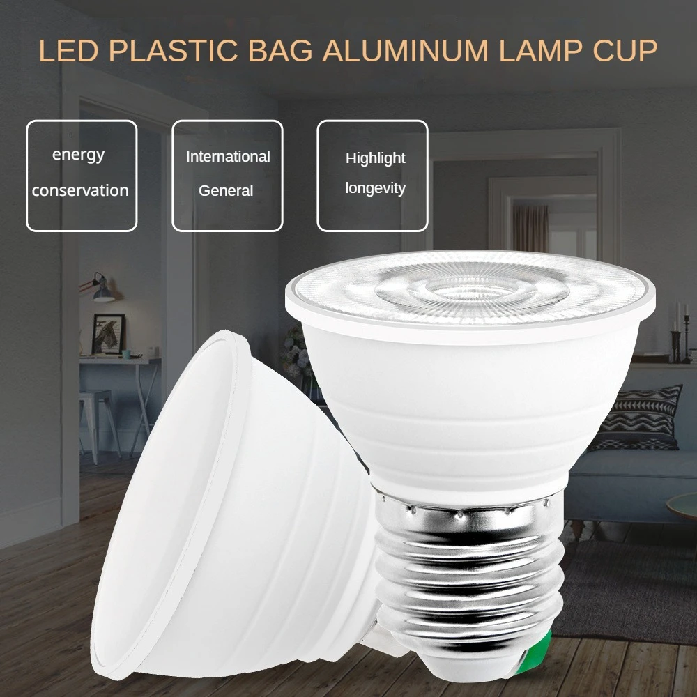 

220V GU10 E27 LED Spotlight Bulbs 7W ( 50W Equivalent) Led Bulbs 6500K Daylight White Lamp for Home MR16 E14 White Warm White