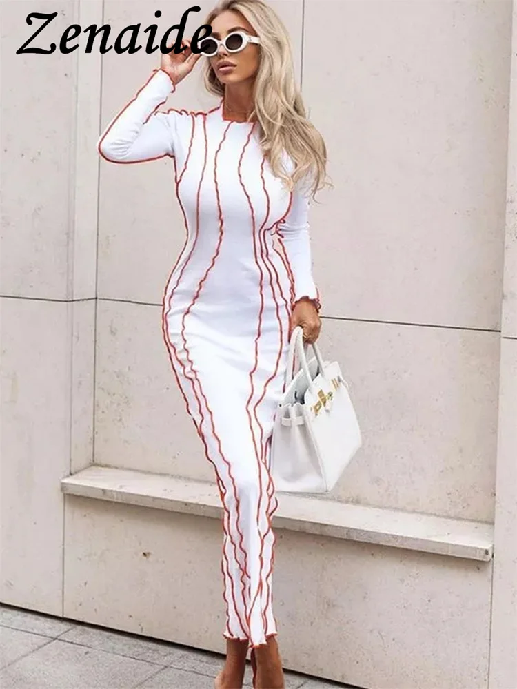 Zenaide 2022 Long Sleeve Maxi Dress Stripe Y2K Casual Women Autumn Party Club Sexy Bodycon Dresses Black
Zenaide 2022 Long Sleeve Maxi Dress Stripe Y2K Casual Women Autumn Party Club Sexy Bodycon Dresses Black