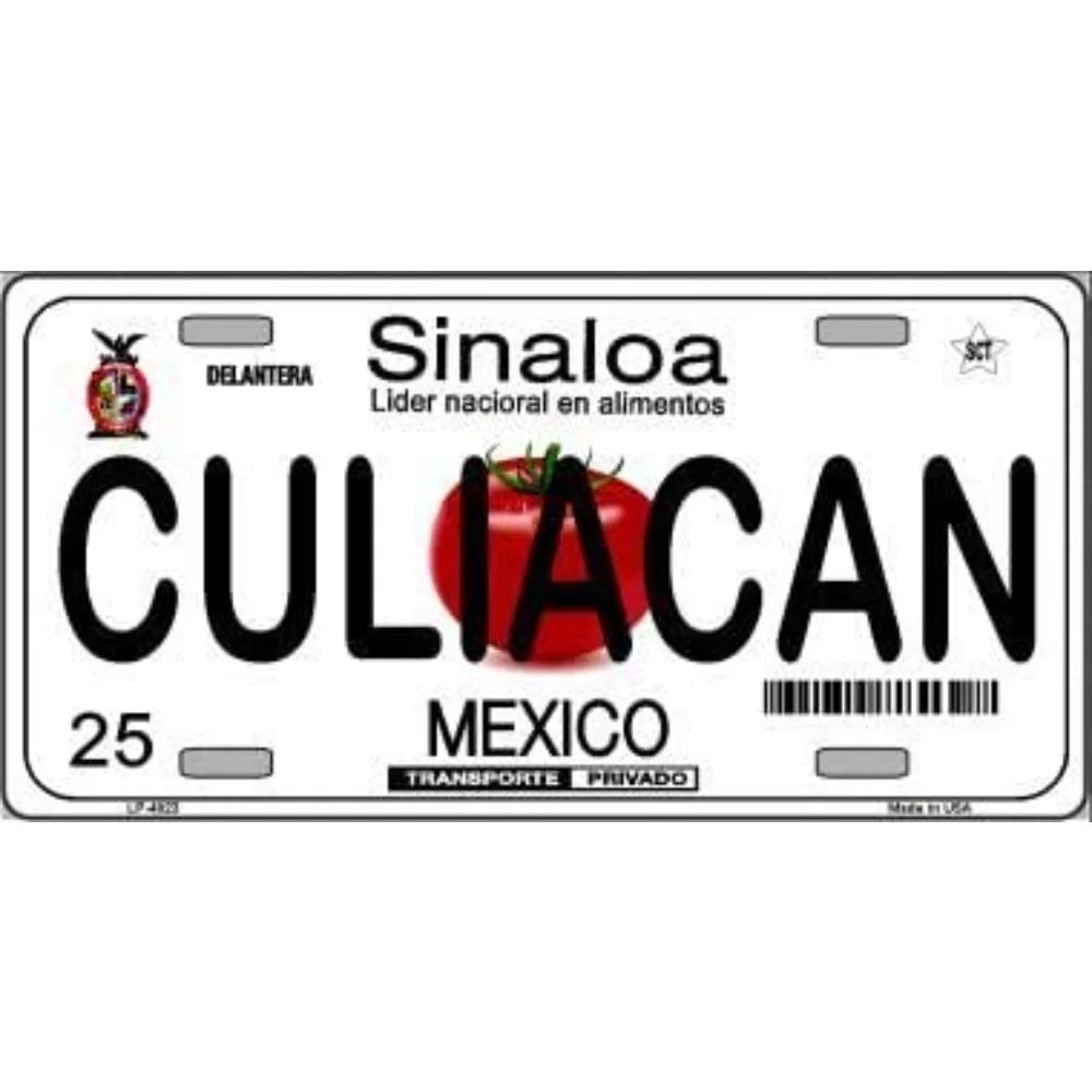 Sinaloa Culiacan Mexico Novelty Metal Printing License Plate Movie Prop Vanity Plate 12x6 inches
Sinaloa Culiacan Mexico Novelty Metal Printing License Plate Movie Prop Vanity Plate 12x6 inches