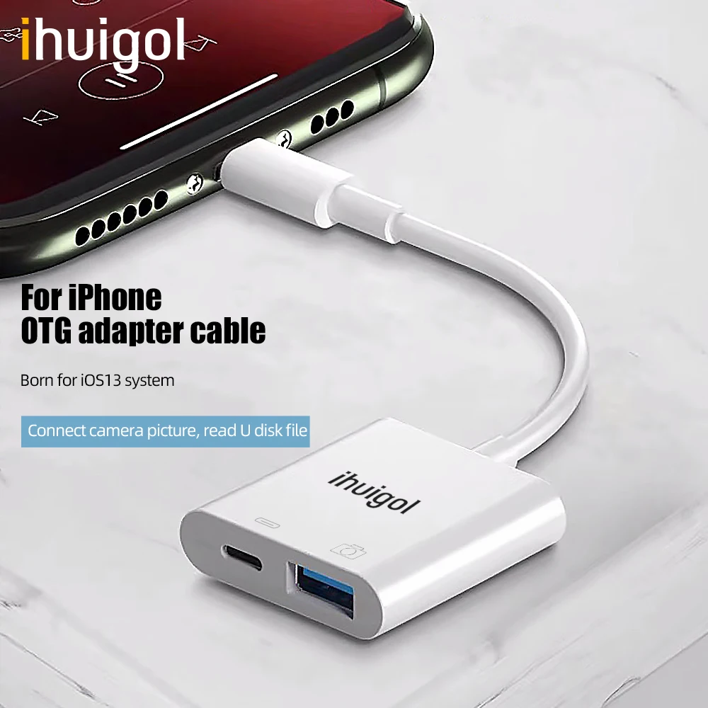 ihuigol OTG USB For iPhone Adapter to USB 3.0 Converter Mouse Keyboard U Disk Camera CardReader Data Converter For iPhone 11 Pro
ihuigol OTG USB For iPhone Adapter to USB 3.0 Converter Mouse Keyboard U Disk Camera CardReader Data Converter For iPhone 11 Pro