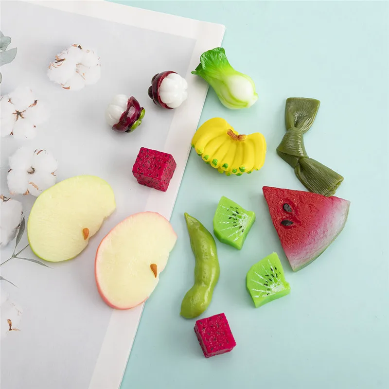 10pcs/lot Mixed Style Simulation Fruits Watermelon Apple Resin Charms Pendant Cabochon DIY for Jewelry Making Accessories
10pcs/lot Mixed Style Simulation Fruits Watermelon Apple Resin Charms Pendant Cabochon DIY for Jewelry Making Accessories