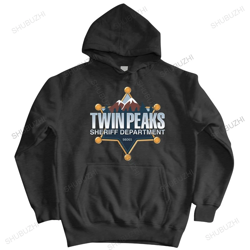 

new arrived men autumn spring hoodies Twin Peaks Sheriff Department brand casual hoodies cotton hoody brand spring hoodie