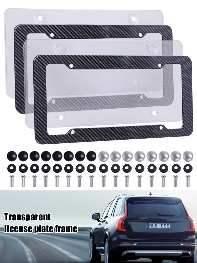 License Plate Frame Smoked Gray License Plate Cover For US Canada License Plates Carbon Fiber Frame Protector With Screws
License Plate Frame Smoked Gray License Plate Cover For US Canada License Plates Carbon Fiber Frame Protector With Screws