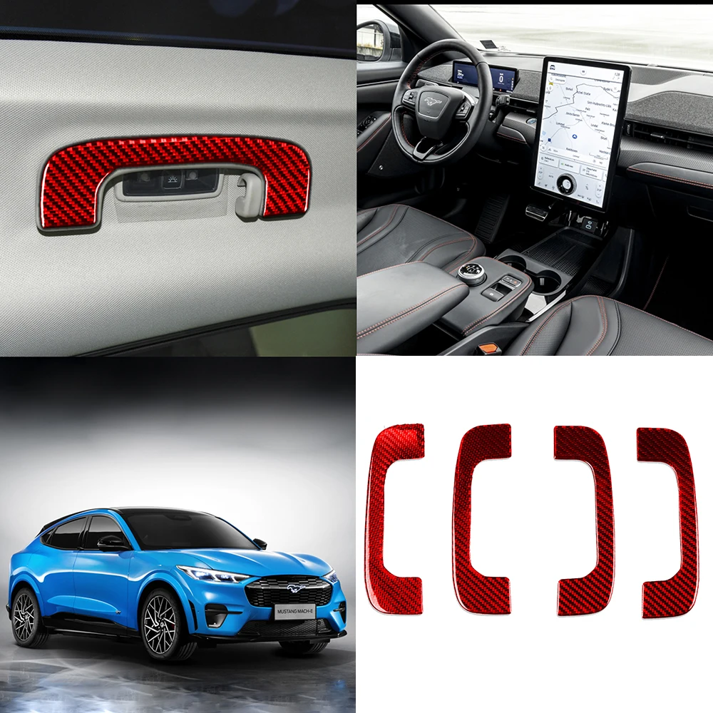 Red Real carbon fiber car exterior door handle Sticker decoration Car accessories decoration Fit For Mustang Mach E 2021
Red Real carbon fiber car exterior door handle Sticker decoration Car accessories decoration Fit For Mustang Mach E 2021