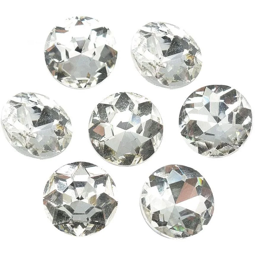 50 Pcs Clear Pointed Faceted Flat Round Back Plated Back Glass Rhinestone Cabochons for Decoration18x7.3mm
50 Pcs Clear Pointed Faceted Flat Round Back Plated Back Glass Rhinestone Cabochons for Decoration18x7.3mm