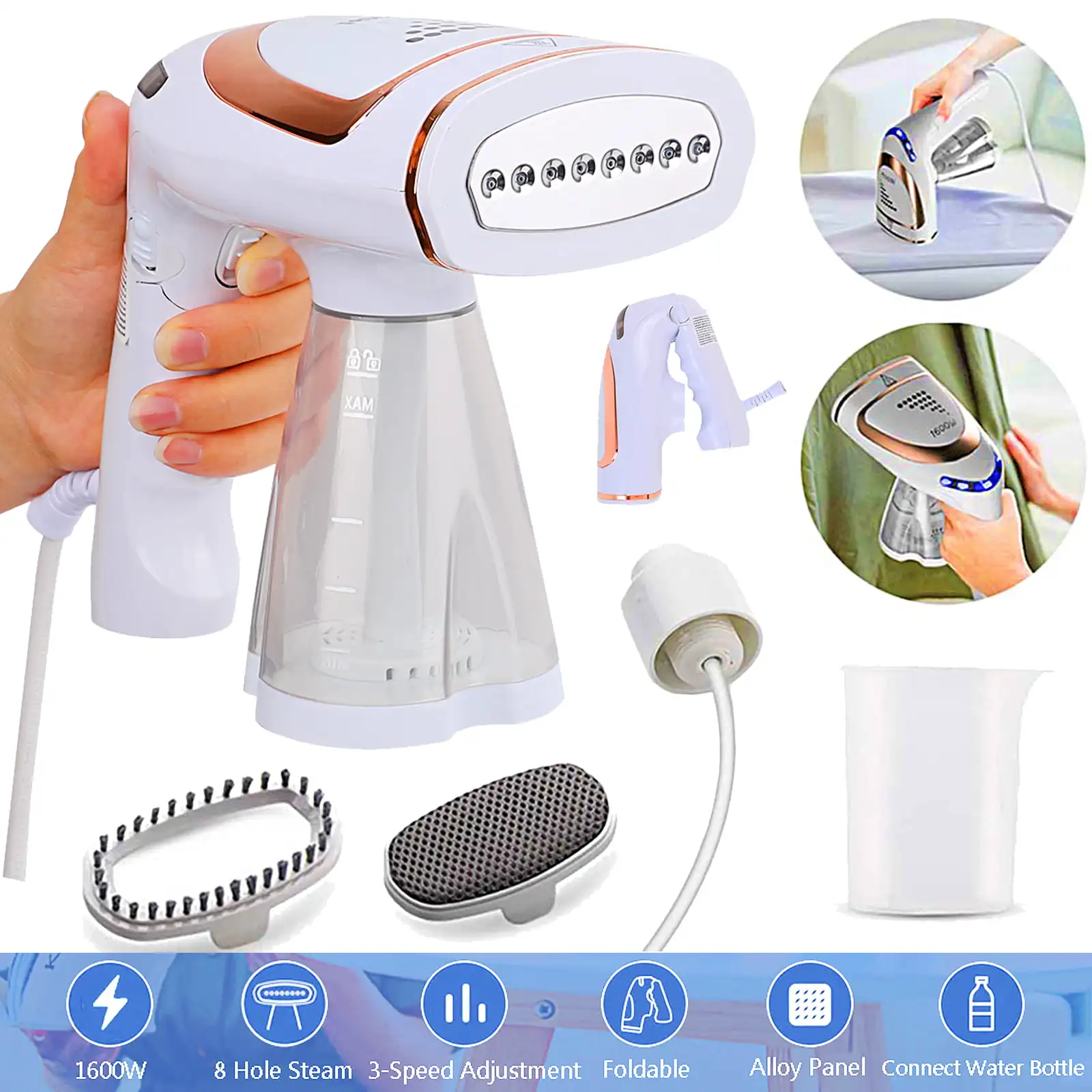 iron Garment Steamer 2in1 Portable Steamer for Clothes Horizontal Folding Handheld Steam Iron
iron Garment Steamer 2in1 Portable Steamer for Clothes Horizontal Folding Handheld Steam Iron