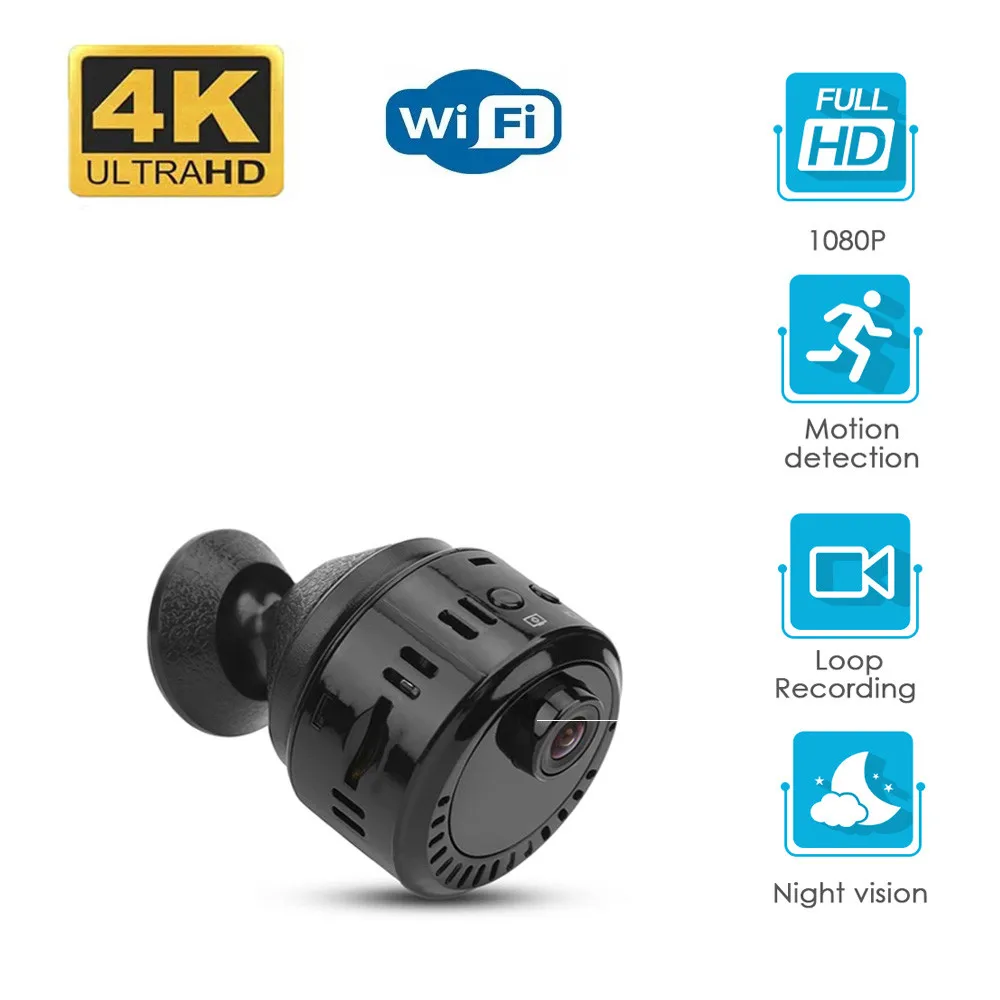 HD 4K мини Wi-Fi IP-камера Умный Удаленный просмотр Домашняя безопасность секретное ночное видение Обнаружение движения для домашних животных
HD 4K мини Wi-Fi IP-камера Умный Удаленный просмотр Домашняя безопасность секретное ночное видение Обнаружение движения для домашних животных