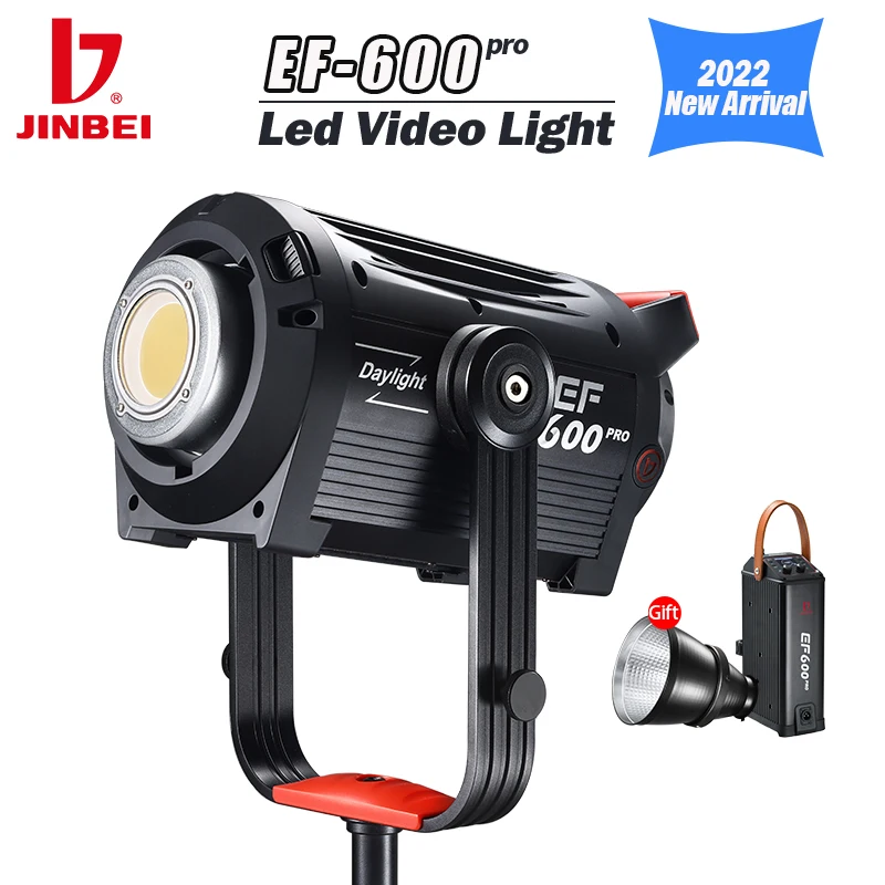 

JINBEI EF600pro led Video Light 600W Professional Photography Daylight Lighting Storm Lamp AC/DC for Commercial Portrait Film