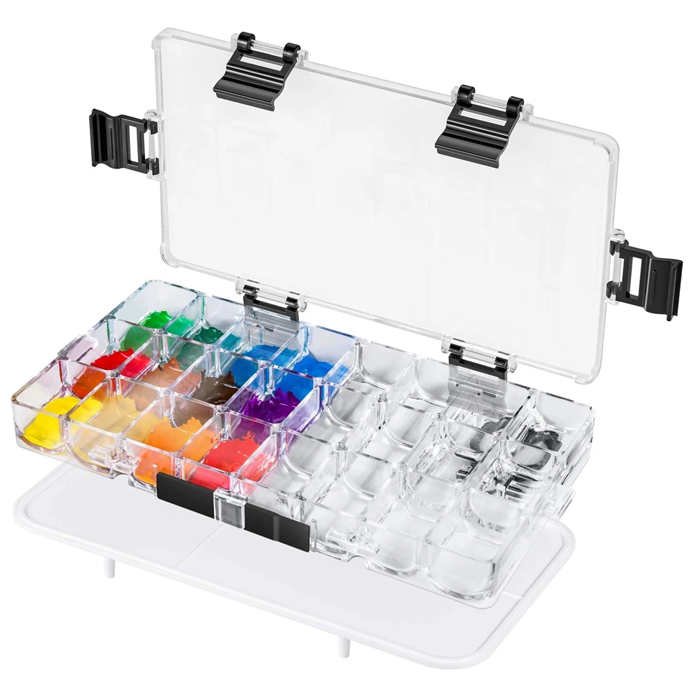 Paint Storage Palette Box, 24-Wells Airtight Palette Case Stay Wet for Watercolor, Gouache, Acrylic and Oil Paint
Paint Storage Palette Box, 24-Wells Airtight Palette Case Stay Wet for Watercolor, Gouache, Acrylic and Oil Paint