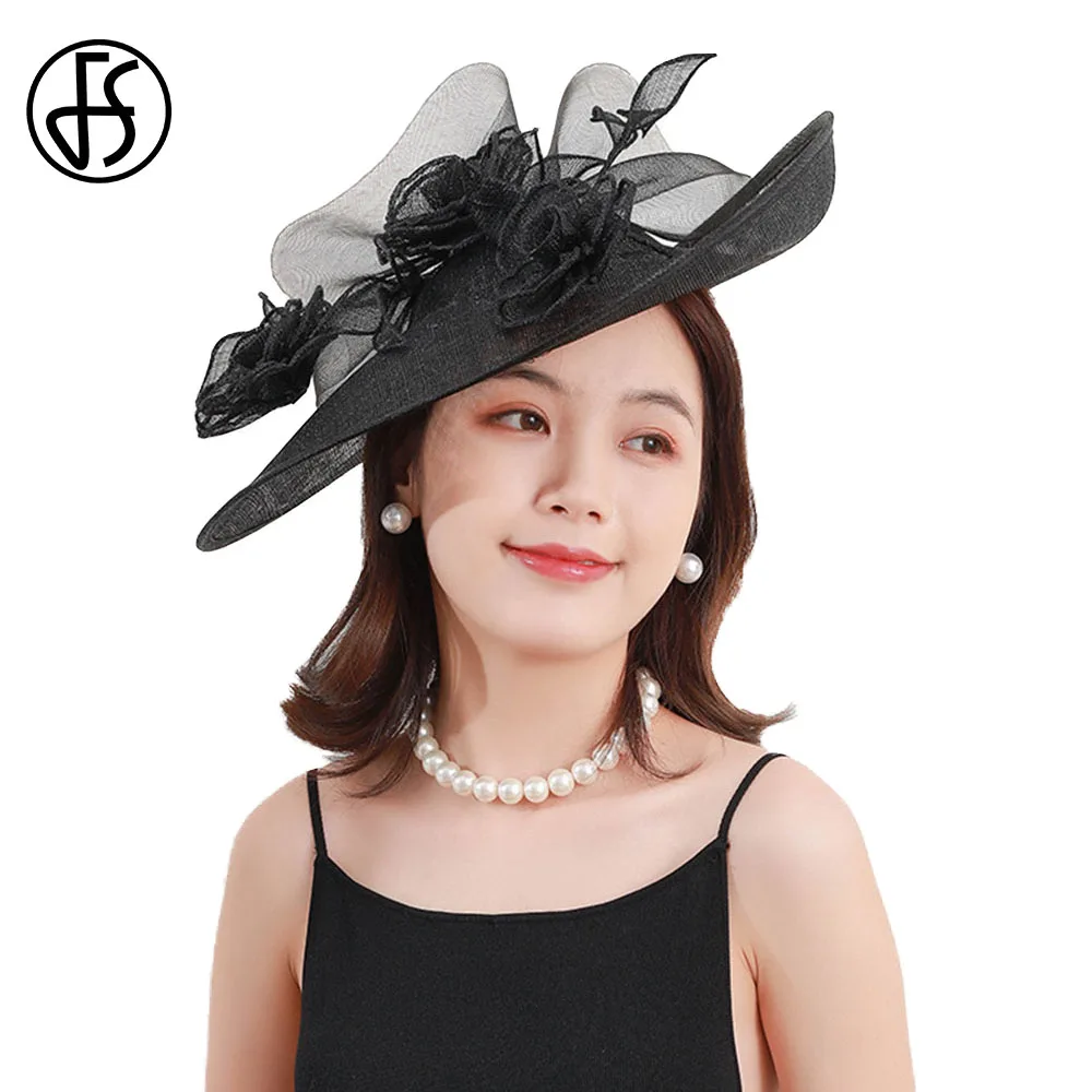 FS Fascinator Black Wedding Hats For Women Elegant Philippine Tea Party Hats Feather Flax Hat Church Chapeau Fedoras
FS Fascinator Black Wedding Hats For Women Elegant Philippine Tea Party Hats Feather Flax Hat Church Chapeau Fedoras