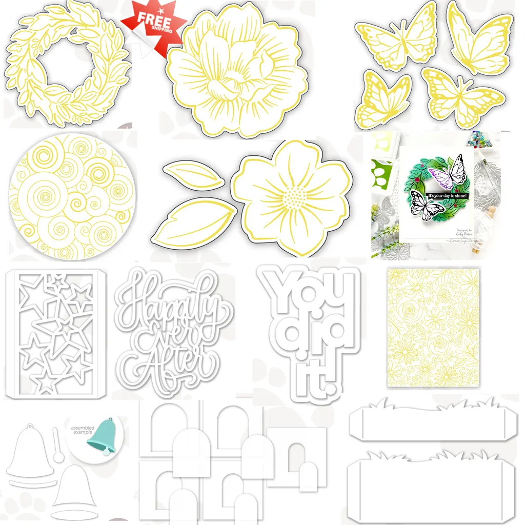 Floral Blossom Butterflies Hot Foil Metal Cutting Dies Stencil Scrapbook Embossed Make Card Album Diy Craft Template Decoration
Floral Blossom Butterflies Hot Foil Metal Cutting Dies Stencil Scrapbook Embossed Make Card Album Diy Craft Template Decoration