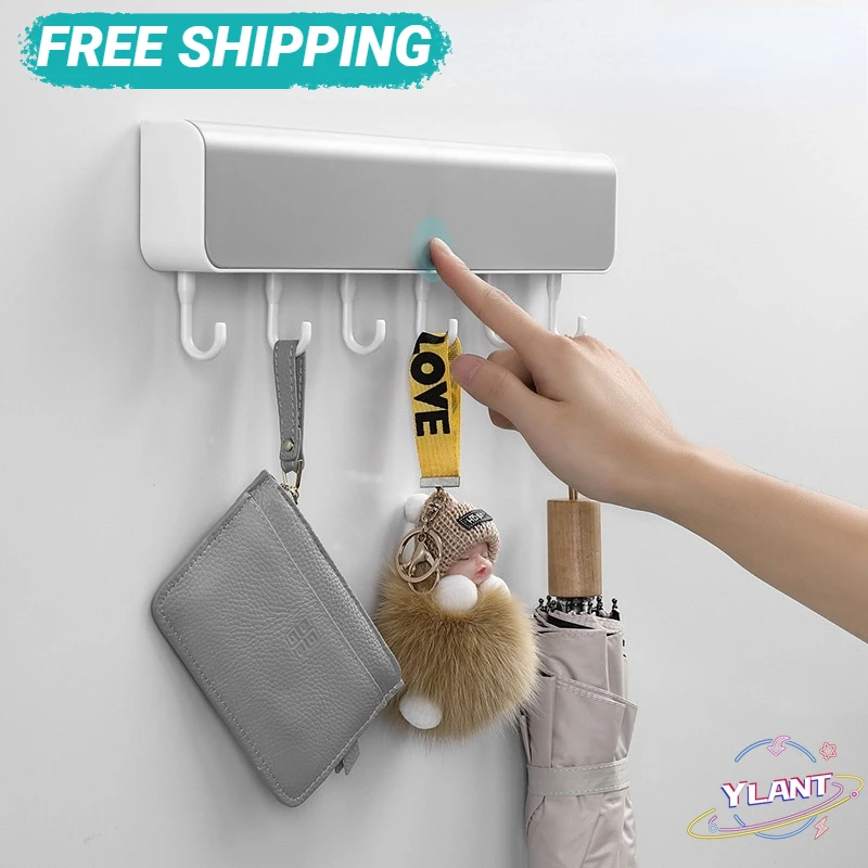 Wall-Mounted Storage Rack Shelf Storage Box with Hook for Bathroom Door Punch-Free Clothes Key Organizer Bathroom Accessories
Wall-Mounted Storage Rack Shelf Storage Box with Hook for Bathroom Door Punch-Free Clothes Key Organizer Bathroom Accessories