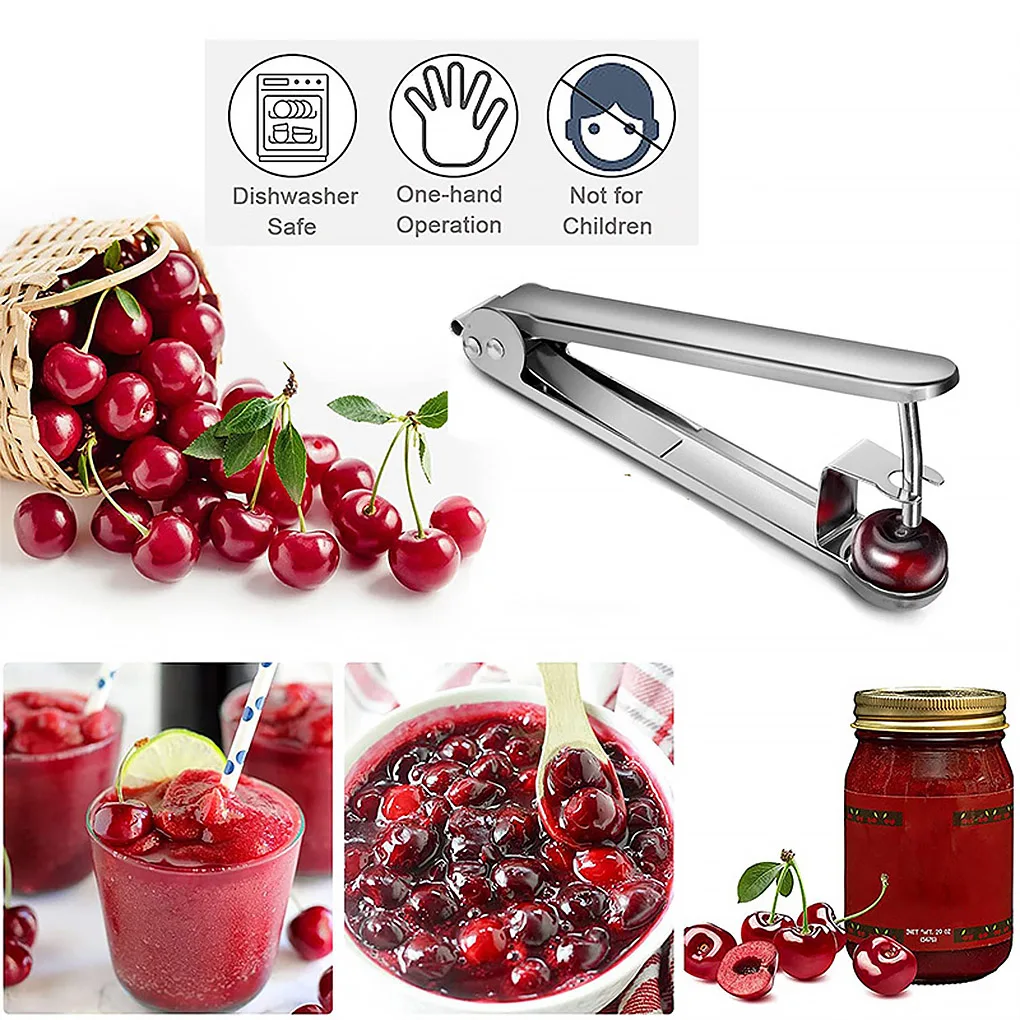Stainless Steel Hand Press Fruit Pitter Cherry Corer Mini Core Remover Pit Removal Device Preparation Tools Cooking
Stainless Steel Hand Press Fruit Pitter Cherry Corer Mini Core Remover Pit Removal Device Preparation Tools Cooking