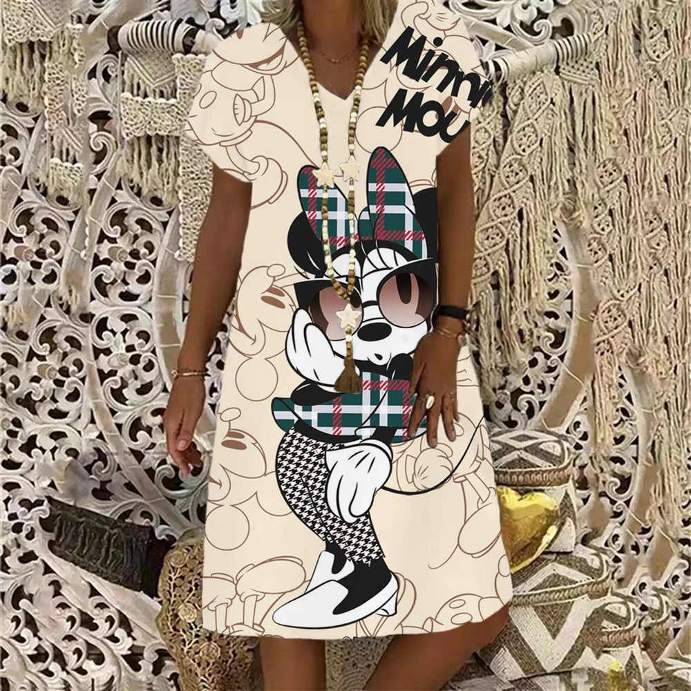 Women Disney Loose Summer Vintage Ruffles Short Sleeve Dress Summer Large Minnie Mickey Printed Boho Casual Party Elegant Dresse
Women Disney Loose Summer Vintage Ruffles Short Sleeve Dress Summer Large Minnie Mickey Printed Boho Casual Party Elegant Dresse