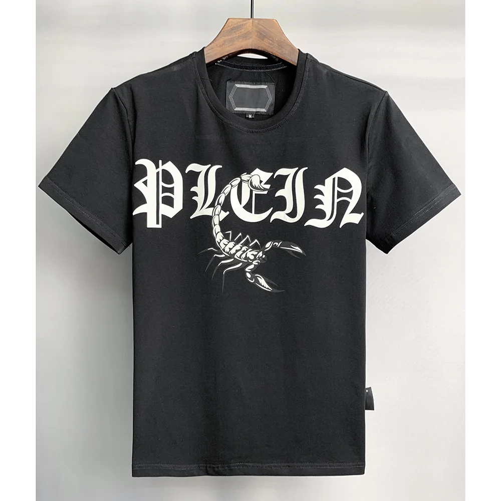 2022 new short sleeve t-shirt men's pure cotton scorpion letter printed top fashion trend spring and summer slim fit Europe Tees
2022 new short sleeve t-shirt men's pure cotton scorpion letter printed top fashion trend spring and summer slim fit Europe Tees