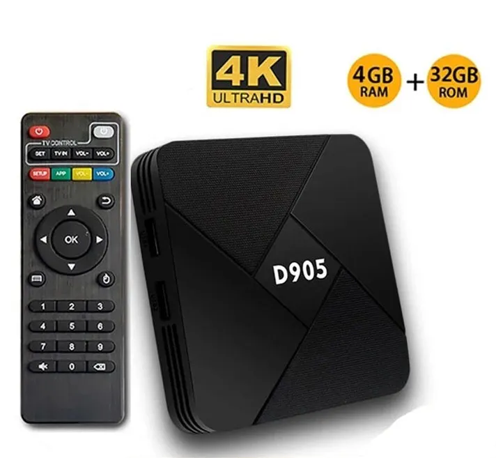 NEW D905 Smart Android TV Box 4GB 32GB Wifi 2.4G 4K Amlogic S905/Youtube Android TV Box Set Top Box Media Player Free shipping
NEW D905 Smart Android TV Box 4GB 32GB Wifi 2.4G 4K Amlogic S905/Youtube Android TV Box Set Top Box Media Player Free shipping