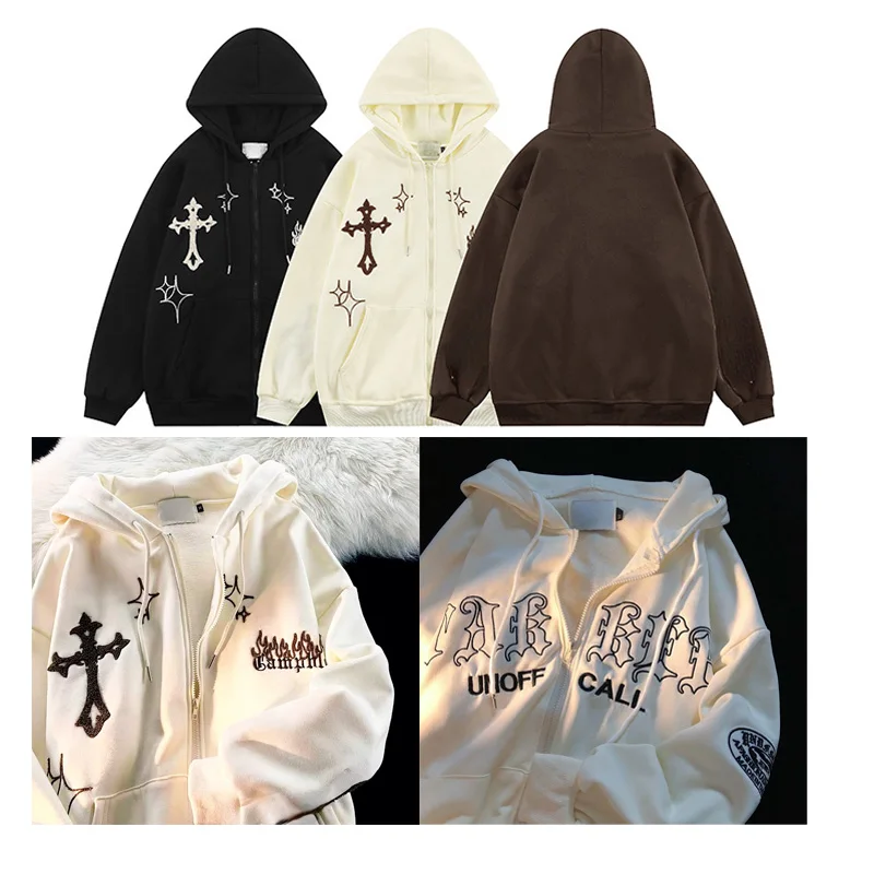 Hip Hop Streetwear Loose Embroidery Women Hoodies New Zipper Fleece Long Sleeve Cotton Angel Letter Jacket Casual Harajuku 2022
Hip Hop Streetwear Loose Embroidery Women Hoodies New Zipper Fleece Long Sleeve Cotton Angel Letter Jacket Casual Harajuku 2022