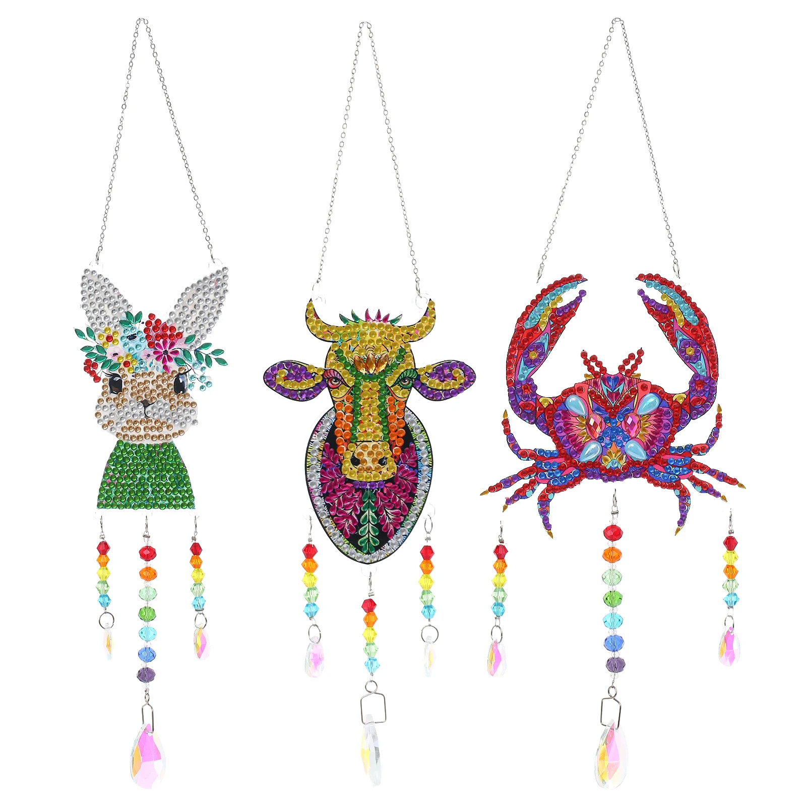 Double Sided Diamonds Painting Kit 5D Diamond Drilling Cow Crab Rabbit Wind Chime Sun Catcher Crystal Sun Catcher Hanging
Double Sided Diamonds Painting Kit 5D Diamond Drilling Cow Crab Rabbit Wind Chime Sun Catcher Crystal Sun Catcher Hanging
