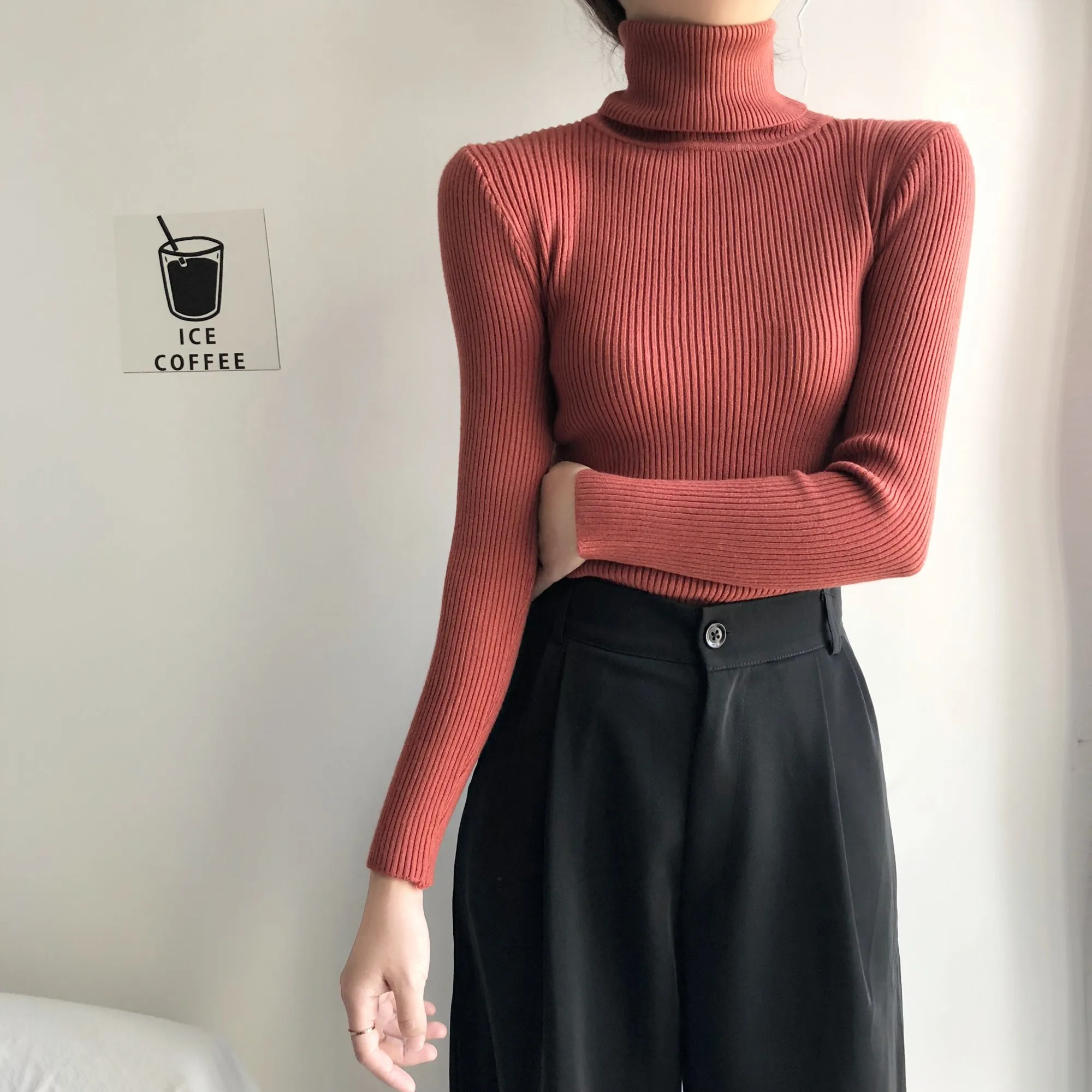 WTIANYUW Women Turtleneck Sweaters Autumn Winter Korean Slim Pullover Women Basic Tops Casual Soft Knit Sweater Soft Warm Jumper
WTIANYUW Women Turtleneck Sweaters Autumn Winter Korean Slim Pullover Women Basic Tops Casual Soft Knit Sweater Soft Warm Jumper