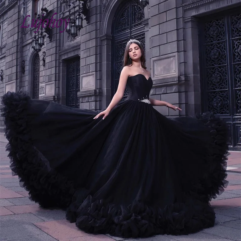 Elegant Black Quinceanera Dresses Ball Gown Tulle Princess Masquerade Sweet 16 Prom Dress 15 Year Old
Elegant Black Quinceanera Dresses Ball Gown Tulle Princess Masquerade Sweet 16 Prom Dress 15 Year Old