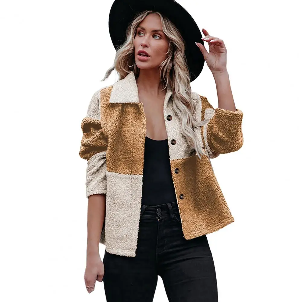 Женское пальто с длинным рукавом, супермягкое теплое клетчатое шерстяное пальто с отложным воротником, Женское шерстяное пальто Вечерние 
Женское пальто с длинным рукавом, супермягкое теплое клетчатое шерстяное пальто с отложным воротником, Женское шерстяное пальто Вечерние