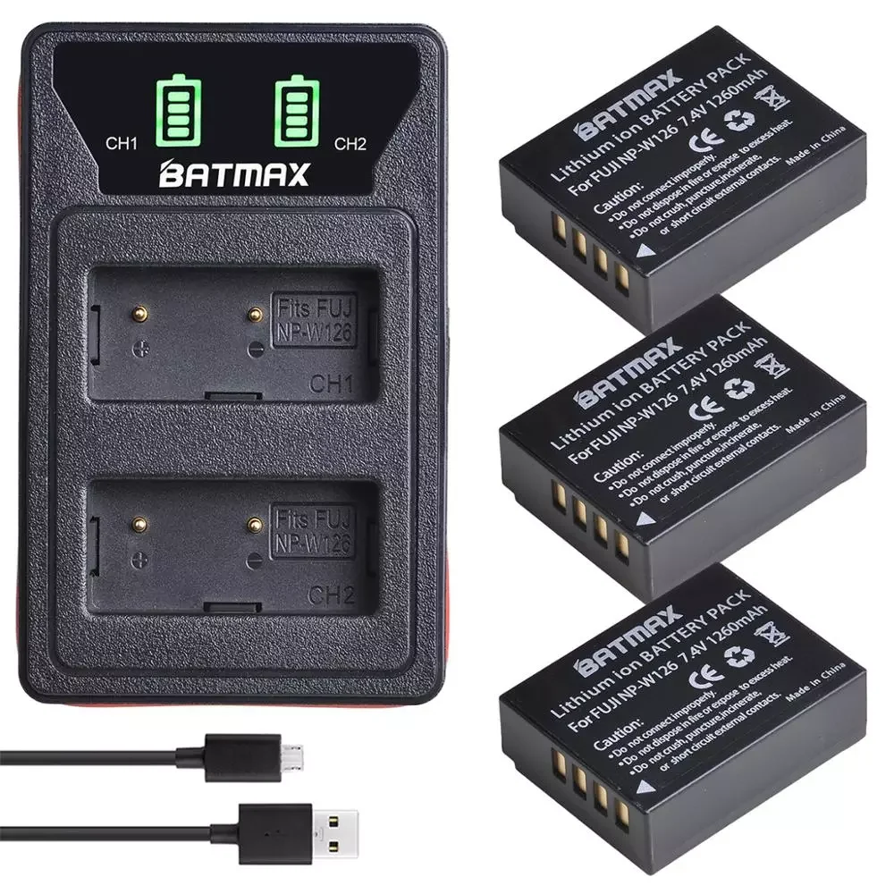 NEW2023 2Pcs NP W126 NP-W126 Battery + Built-in USB LCD Dual Charger for FUJIFILM X100V X-T200 X-T100 X-T3 X-A2 X-A7 X-E2 X-E3 X 
NEW2023 2Pcs NP W126 NP-W126 Battery + Built-in USB LCD Dual Charger for FUJIFILM X100V X-T200 X-T100 X-T3 X-A2 X-A7 X-E2 X-E3 X