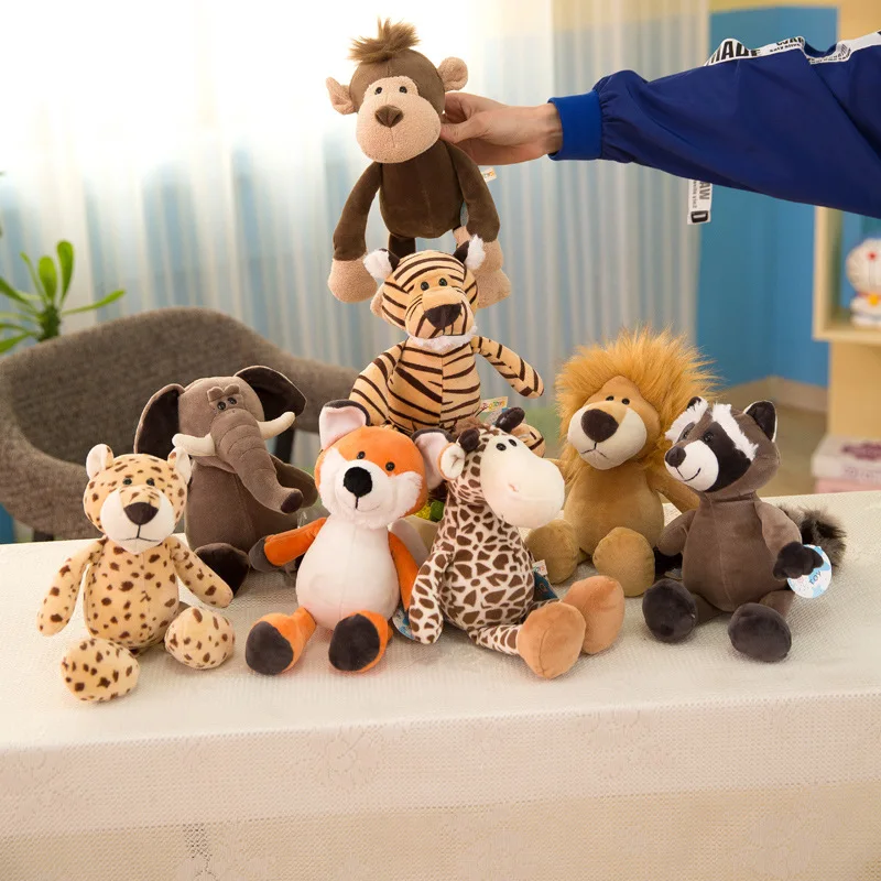 25cm Forest Animals Stuffed Plush Doll Toys Kids Giraffe Elephant Monkey Lion Tiger Plush Animal Toys Children Birthday Gifts
25cm Forest Animals Stuffed Plush Doll Toys Kids Giraffe Elephant Monkey Lion Tiger Plush Animal Toys Children Birthday Gifts
