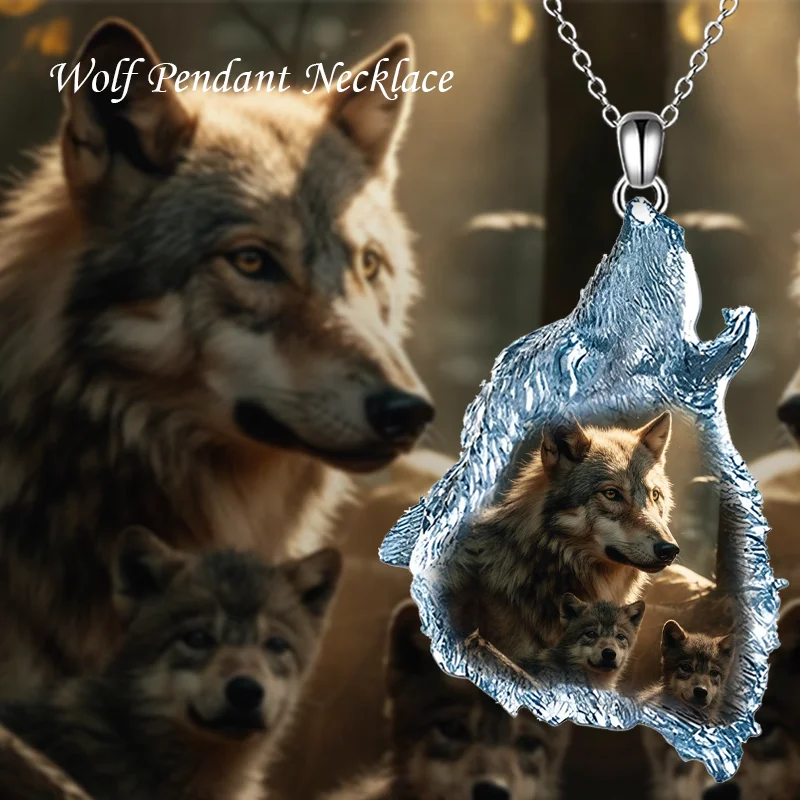Creative Forest Ghost Wolf Punk Hip Hop Animal Wolf Crystal Pendant Necklace Gothic Roaring Animal Wolf Head Pendant
Creative Forest Ghost Wolf Punk Hip Hop Animal Wolf Crystal Pendant Necklace Gothic Roaring Animal Wolf Head Pendant