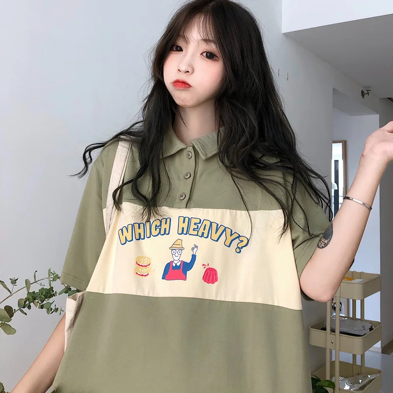 Kawaii College Student Aesthetic Trend Polo Shirt Short Sleeve T-Shirt Female Loose Korean Version Ins Tops Y2k Girls Clothes
Kawaii College Student Aesthetic Trend Polo Shirt Short Sleeve T-Shirt Female Loose Korean Version Ins Tops Y2k Girls Clothes