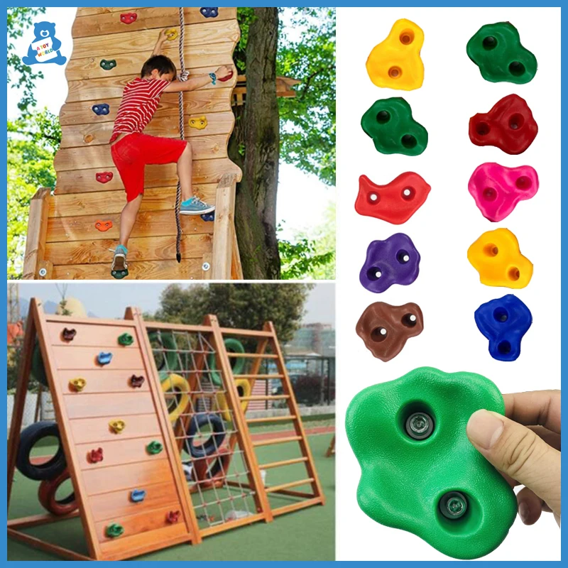 10-15 Pcs/Set Rock Climbing Holds Kids Wood Wall Climbing Stones Toys Playground Game Hand Feet Hold Grip Kit Outdoor Games
10-15 Pcs/Set Rock Climbing Holds Kids Wood Wall Climbing Stones Toys Playground Game Hand Feet Hold Grip Kit Outdoor Games