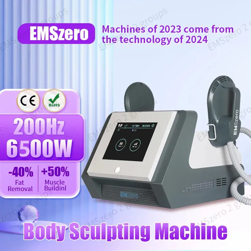 

EMSzero 6500 Вт высокомощная машина для стимуляции мышц и потери веса, подтяжка кожи, сжигание жира, устройство для резьбы тела