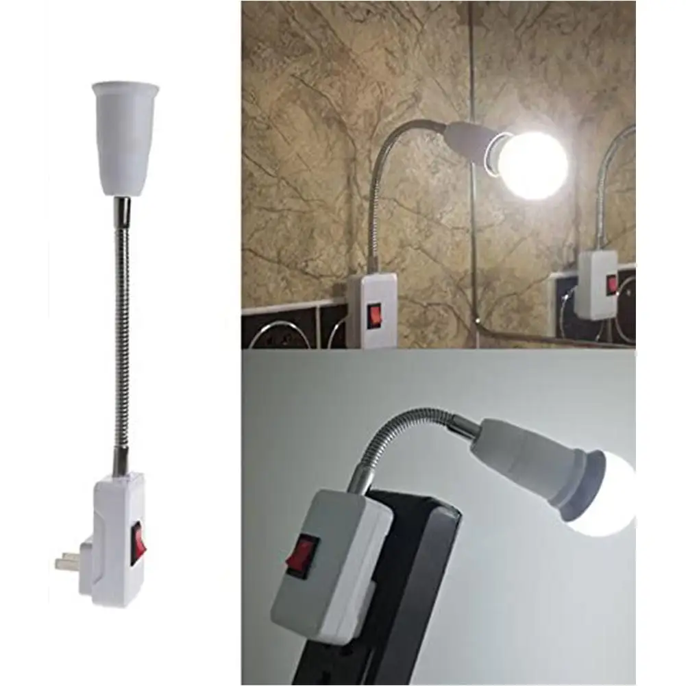 E27 Lamp Base Wall Flexible Holder Light Socket AC 110V 220V Converter Bases EU/US On/Off 20/25CM Book ight Adapter Plug Switch
E27 Lamp Base Wall Flexible Holder Light Socket AC 110V 220V Converter Bases EU/US On/Off 20/25CM Book ight Adapter Plug Switch
