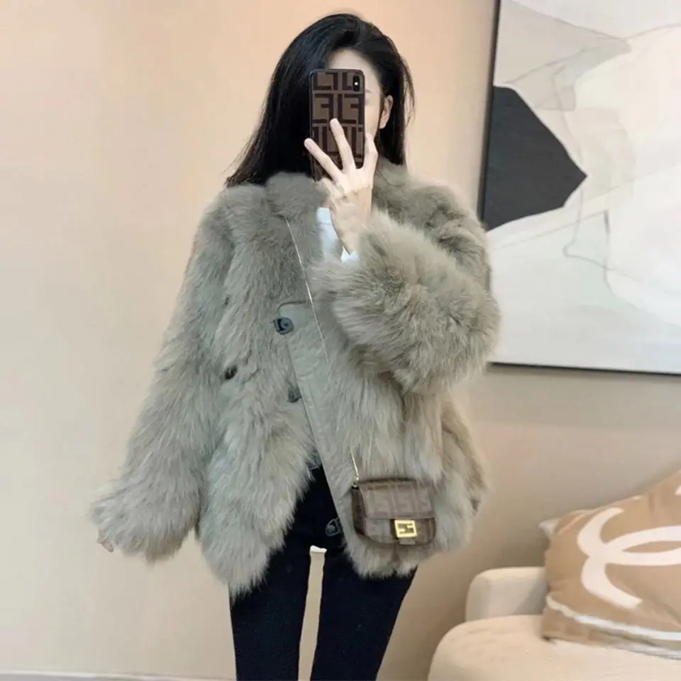 2023 New Women's autumn Winter Overcoat Ladies Slim Faux Fur Soft Warm Jacket Female Fake Fox Fur female casual Coat L50
2023 New Women's autumn Winter Overcoat Ladies Slim Faux Fur Soft Warm Jacket Female Fake Fox Fur female casual Coat L50