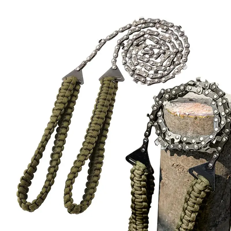 Pocket Chainsaw With Paracord Handle Outdoor Survival Gear Folding Chain Hand Saw Fast Wood & Tree Cutting For Camping Backpack
Pocket Chainsaw With Paracord Handle Outdoor Survival Gear Folding Chain Hand Saw Fast Wood & Tree Cutting For Camping Backpack