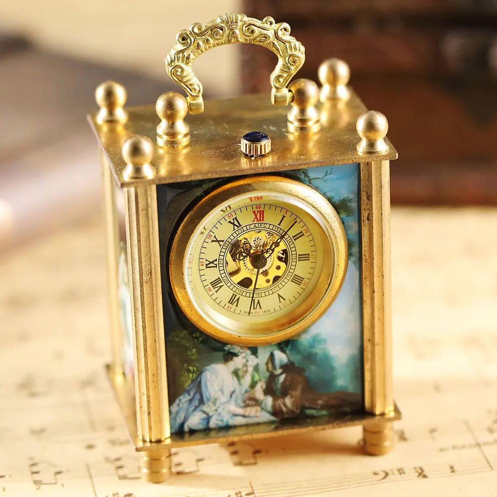 Painting Mechanical Watch Bracket Clock Vintage Antique Art Oil Painting Square Retro Bronze Home Decoration Watch Clock Unique
Painting Mechanical Watch Bracket Clock Vintage Antique Art Oil Painting Square Retro Bronze Home Decoration Watch Clock Unique