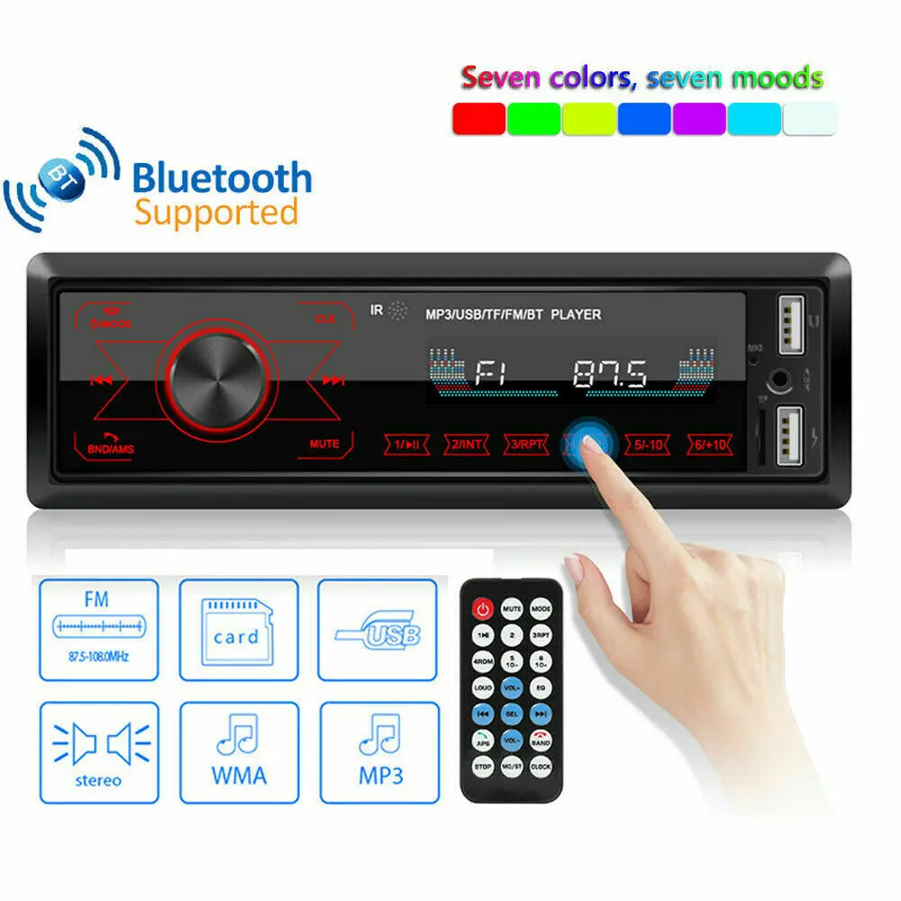 1Din Car Radio Touch Screen 60W Car Stereo MP3 Audio Player FM Radio Bluetooth-Compatible Support USB Charging TF AUX Input 2022
1Din Car Radio Touch Screen 60W Car Stereo MP3 Audio Player FM Radio Bluetooth-Compatible Support USB Charging TF AUX Input 2022