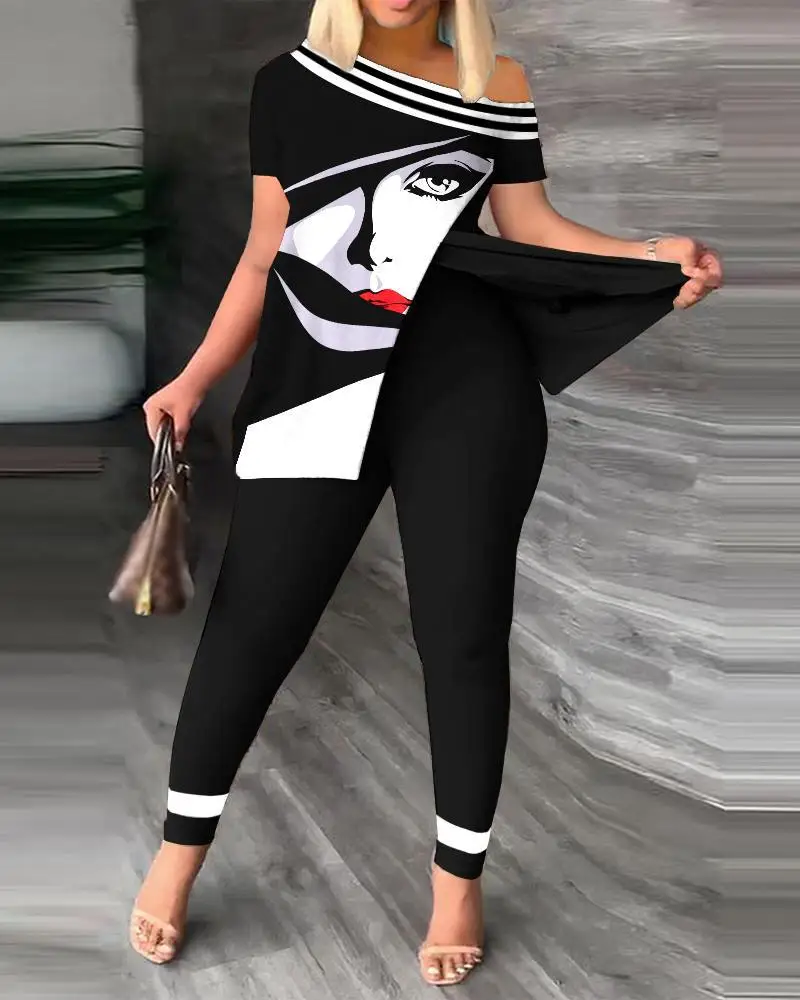 2023 Spring and Summer Printed Fashion New Suit 2 Pieces for Women Ensemble Femme 2 Pièces
2023 Spring and Summer Printed Fashion New Suit 2 Pieces for Women Ensemble Femme 2 Pièces
