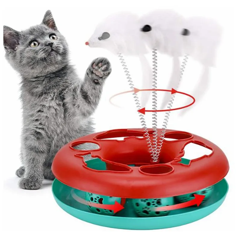 Cat Round Turntable Ball Disk Cats Amusement Plate Mouse Spring Single Layer Turntable Plate Training Toys Funny Cat Supplies
Cat Round Turntable Ball Disk Cats Amusement Plate Mouse Spring Single Layer Turntable Plate Training Toys Funny Cat Supplies