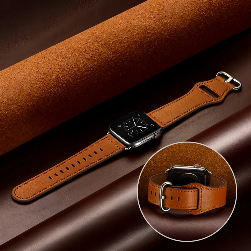 Leather Strap For Apple watch series 45mm 4mm 44mm 40mm 38mm 42mm band Top Layer Cowhide Band For iWatch 7 se 6 5 4 3 2 1 series
Leather Strap For Apple watch series 45mm 4mm 44mm 40mm 38mm 42mm band Top Layer Cowhide Band For iWatch 7 se 6 5 4 3 2 1 series