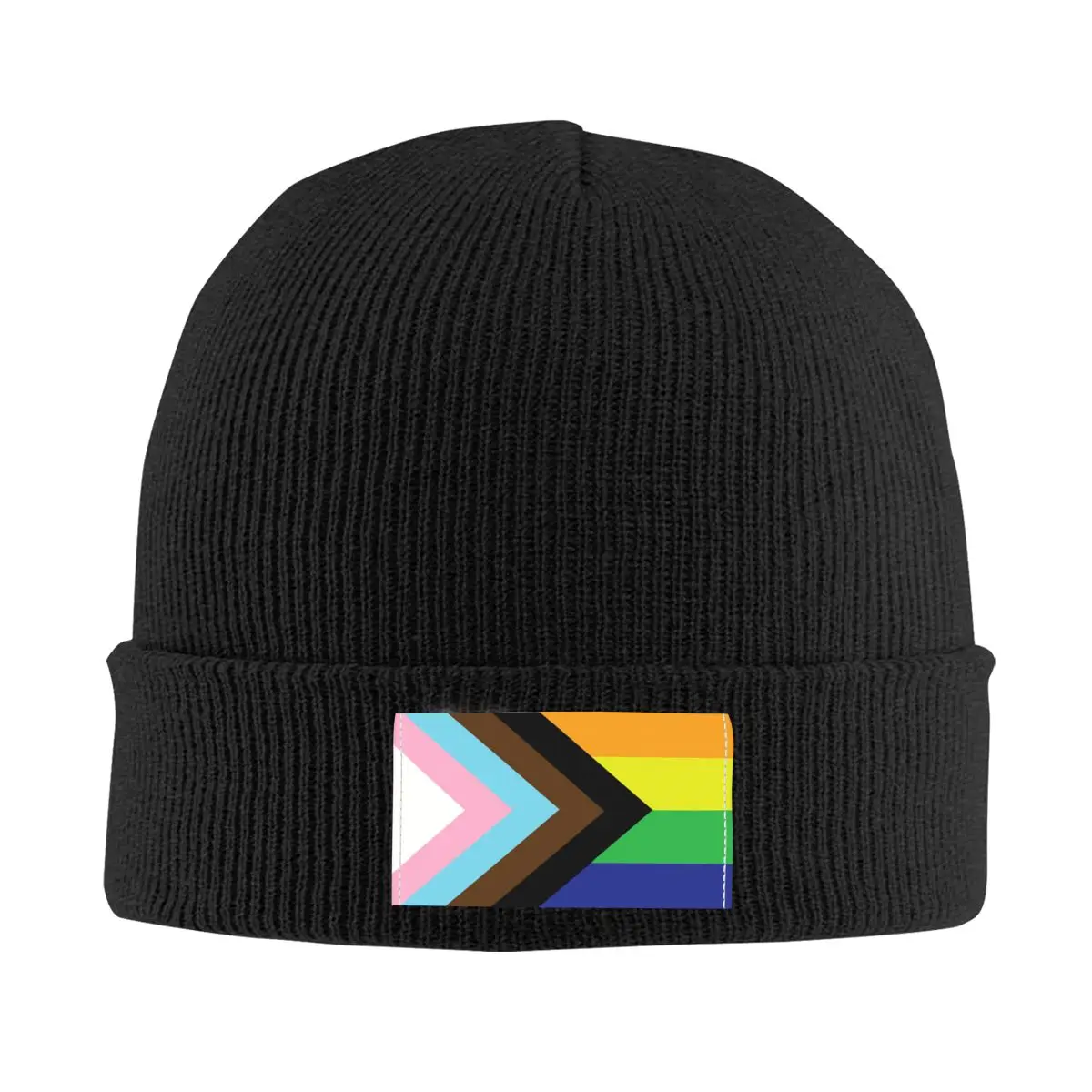 

Gay Pride Rainbow Flag LGBTQ Bonnet Hat Street Knitting Hat For Women Men Warm Winter LGBT Lesbian Bisexual Skullies Beanies Cap