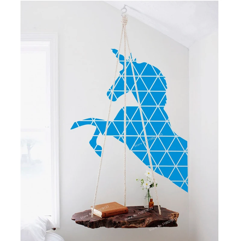 Art Geometric Unicorn Vinyl Wall Sticker Horse Cute Ponies Vinyl Decal for Kids Room Nursery Bedroom Decoration Horse Head Decor
Art Geometric Unicorn Vinyl Wall Sticker Horse Cute Ponies Vinyl Decal for Kids Room Nursery Bedroom Decoration Horse Head Decor