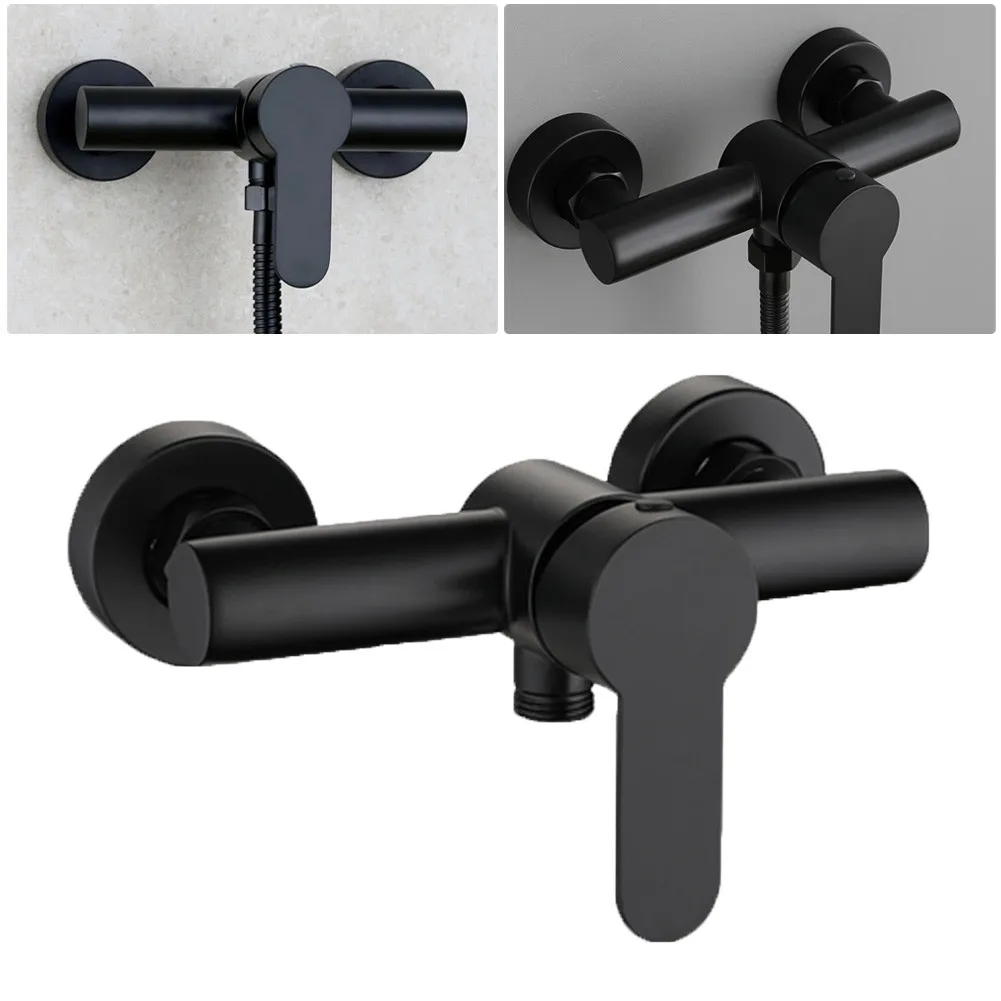 304 Stainless Steel Bathroom Shower Faucets Hot And Cold Water Mixer Wall Mounted Metal Handle Valve Nozzle Tap Wall Mounted
304 Stainless Steel Bathroom Shower Faucets Hot And Cold Water Mixer Wall Mounted Metal Handle Valve Nozzle Tap Wall Mounted