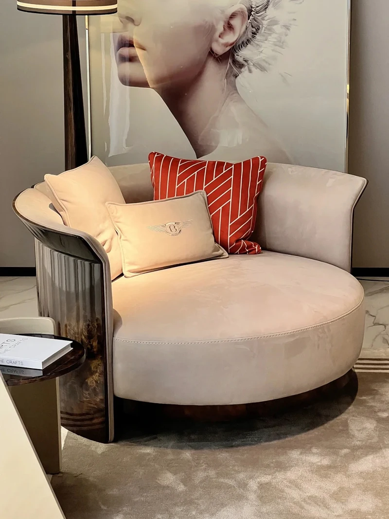Italian leather casual sofa chair modern light luxury living room bedroom round couple chair
Italian leather casual sofa chair modern light luxury living room bedroom round couple chair