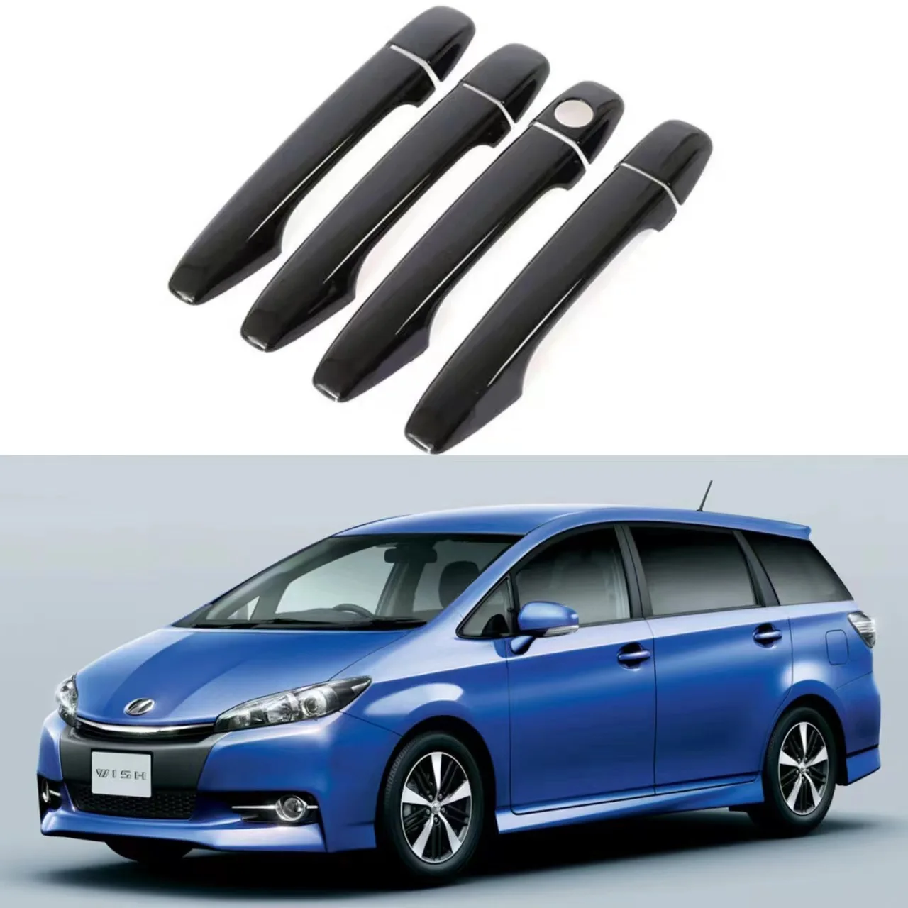 Для 09-23 Toyota Xiaobawang ручки желаний дверные наклейки на чаши с узором из углеродного