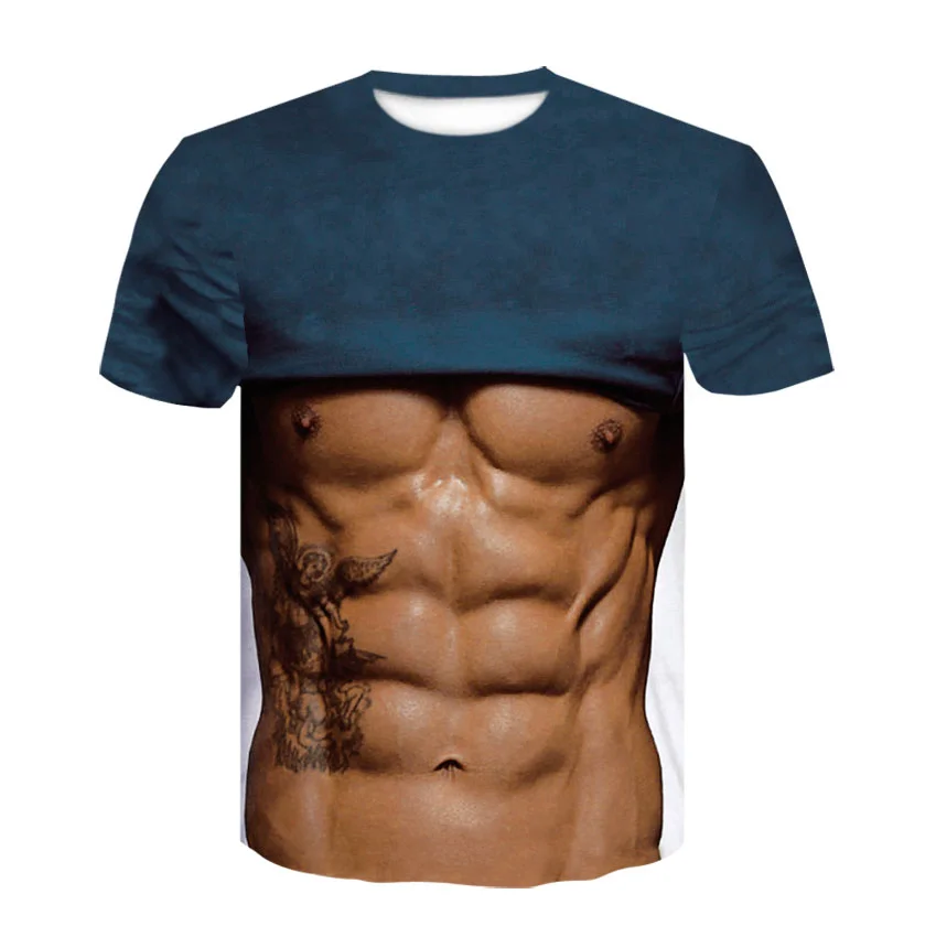Muscle Body 3d Printing Men's Fashion Street T-shirt Muscle Meat Pattern Summer Quick-drying Short-sleeved Fashion New Loose Top
Muscle Body 3d Printing Men's Fashion Street T-shirt Muscle Meat Pattern Summer Quick-drying Short-sleeved Fashion New Loose Top