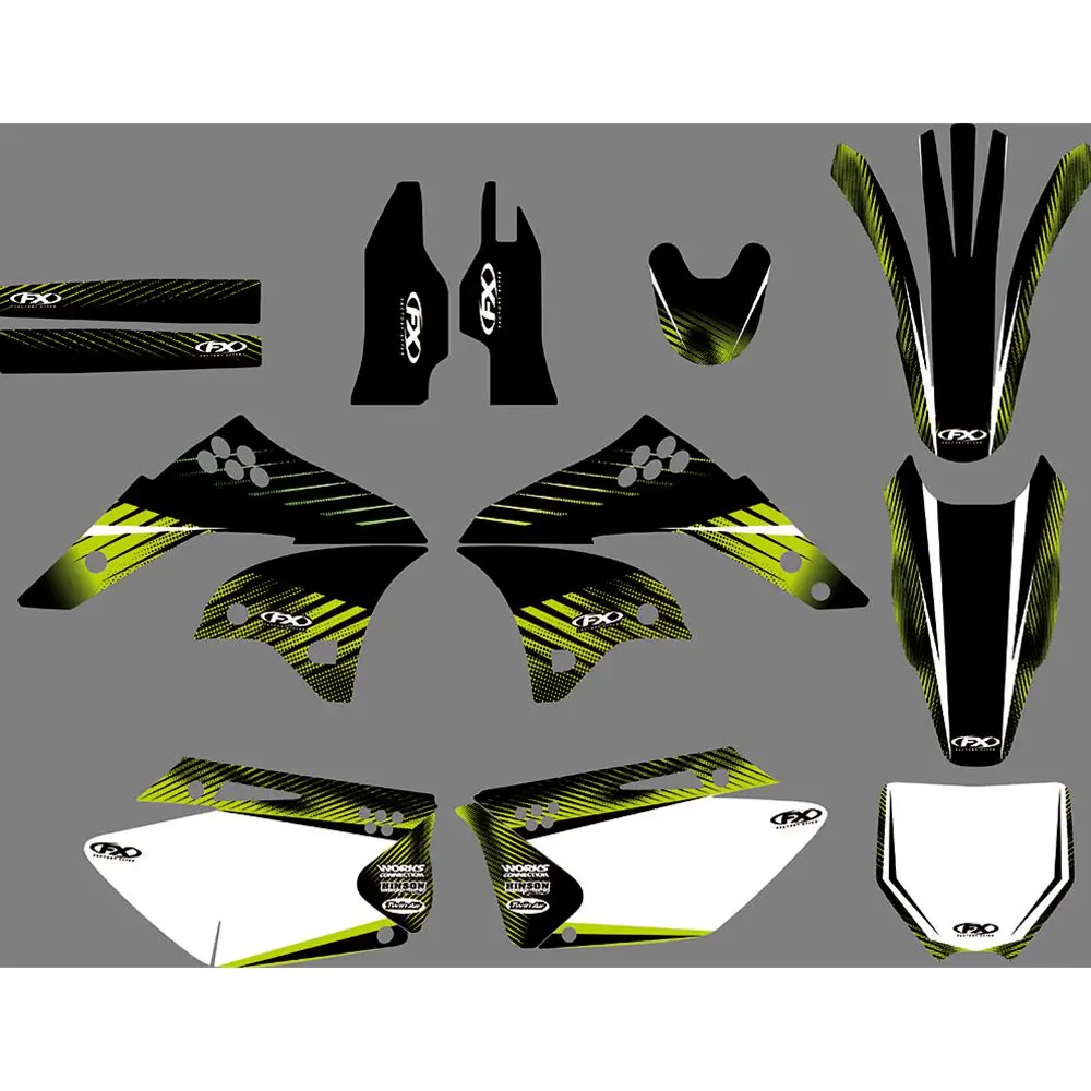 Full Graphics Decals Stickers Motorcycle Background Custom Number Name For KAWASAKI KX250F KXF250 KX250F 2006 2007 2008
Full Graphics Decals Stickers Motorcycle Background Custom Number Name For KAWASAKI KX250F KXF250 KX250F 2006 2007 2008