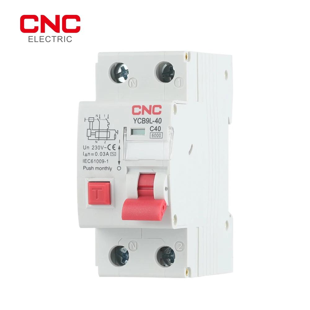 CNC YCB9L-40 Din Rail 36mm Phase-neutral Residual RCBO Current Circuit Breaker with Overcurrent Protection 6A/10A/16A/20A/25A
CNC YCB9L-40 Din Rail 36mm Phase-neutral Residual RCBO Current Circuit Breaker with Overcurrent Protection 6A/10A/16A/20A/25A