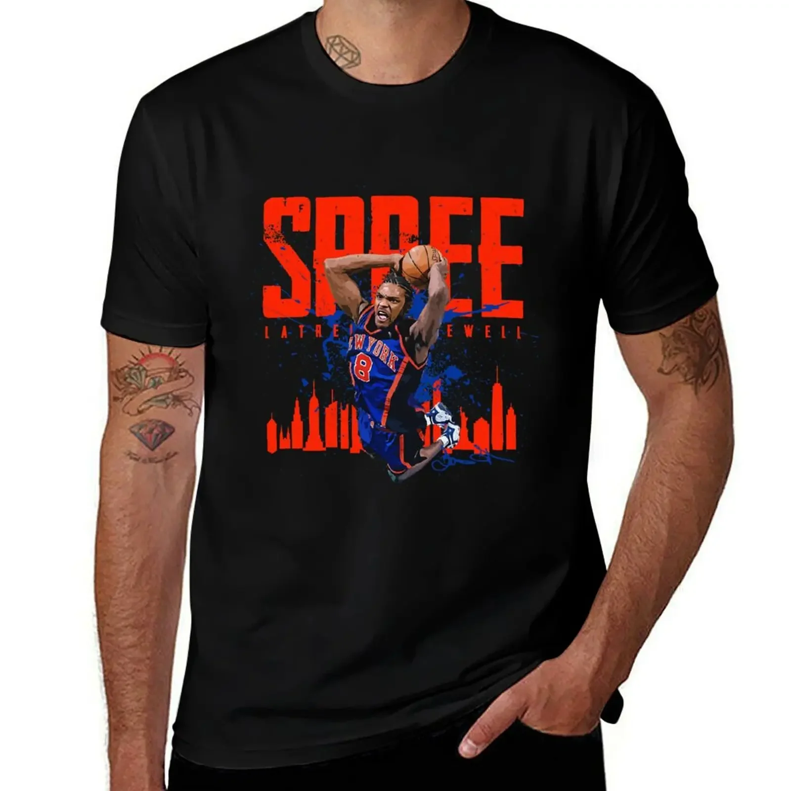 Футболка Latrell Sprewell аниме одежда на день Святого Валентина роскошная мужская